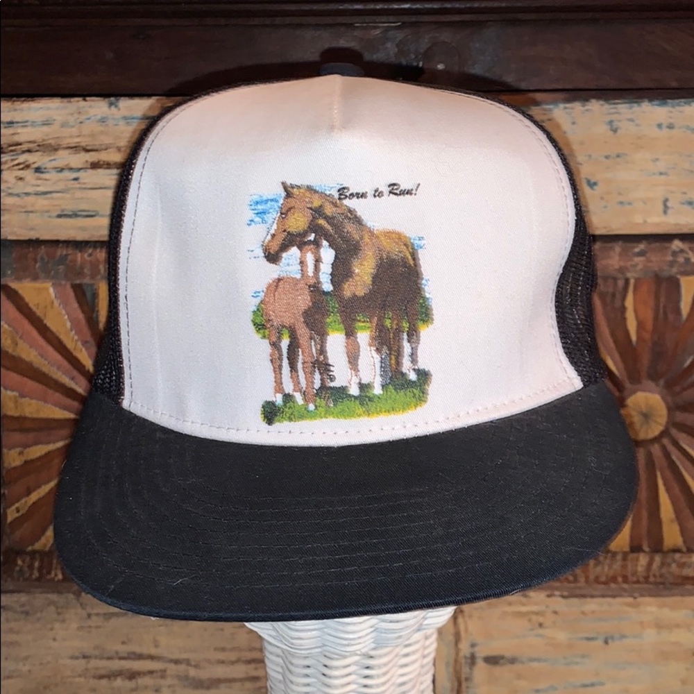 Born to Run yupoong w/horse design SnapBack hat